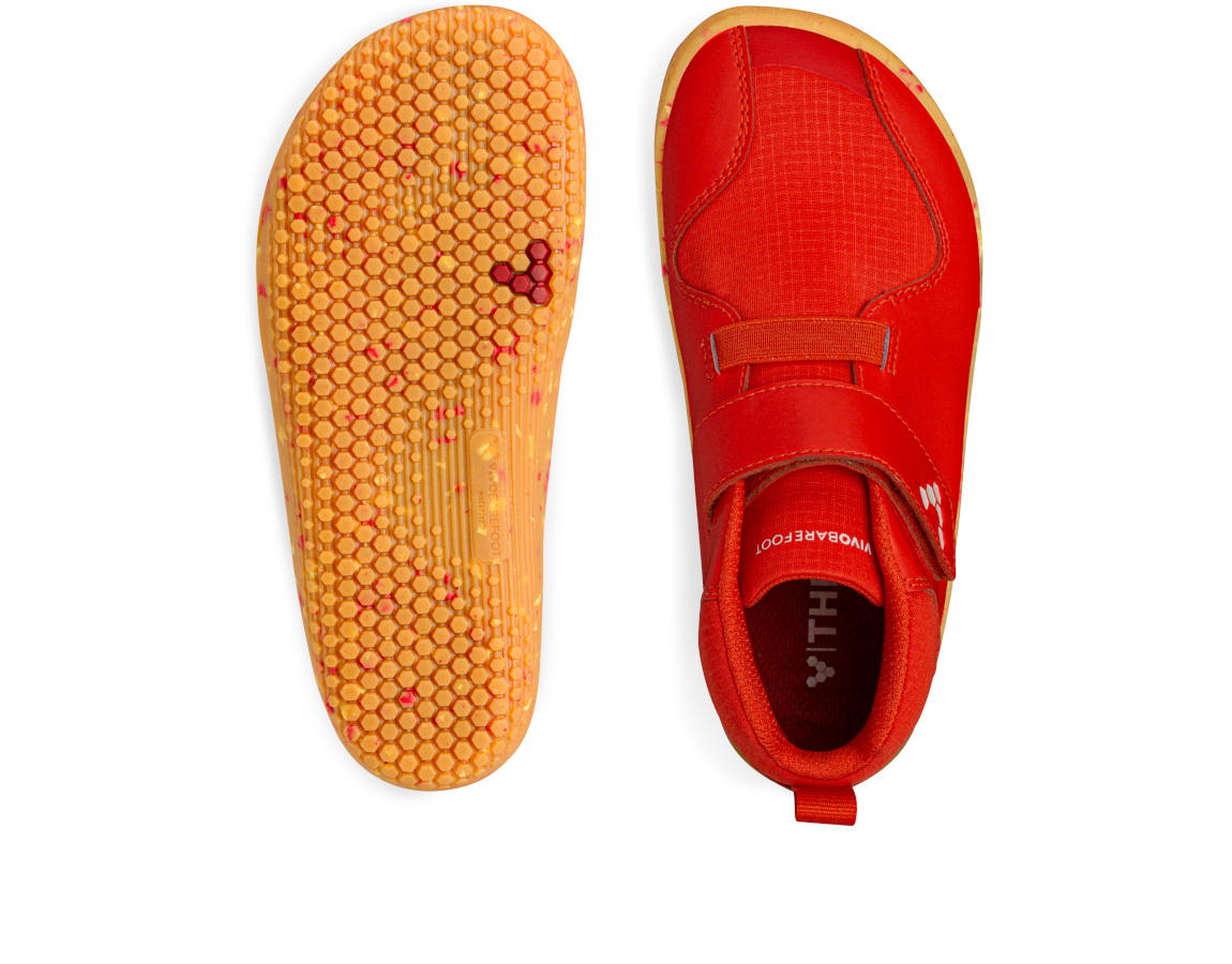 Vivobarefoot PRIMUS BOOTIE II ALL WEATHER KIDS FIERY CORAL ()