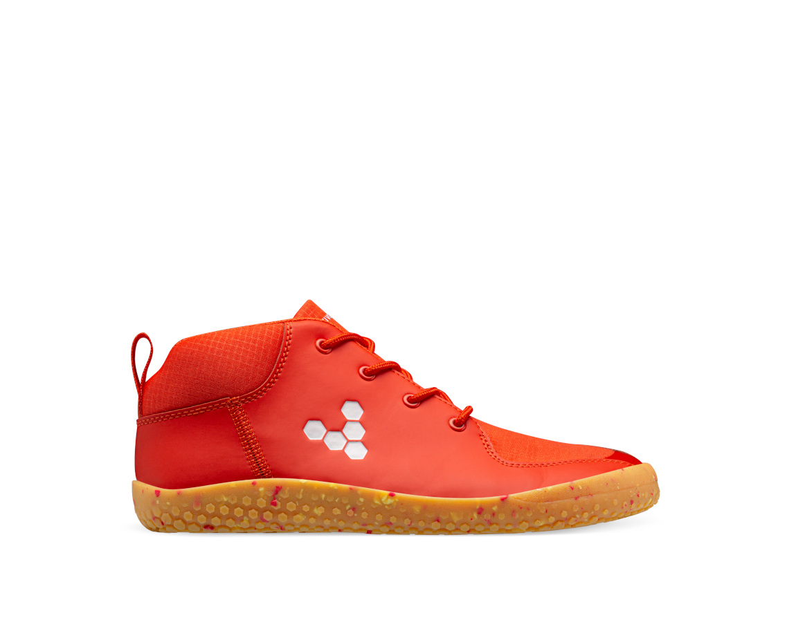 Vivobarefoot PRIMUS BOOTIE II ALL WEATHER JUNIORS FIERY CORAL