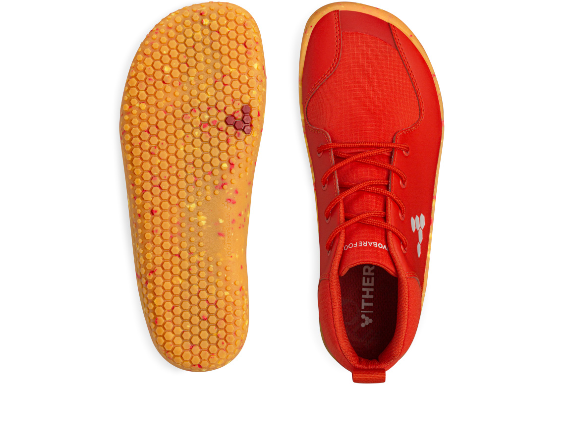 Vivobarefoot PRIMUS BOOTIE II ALL WEATHER JUNIORS FIERY CORAL ()